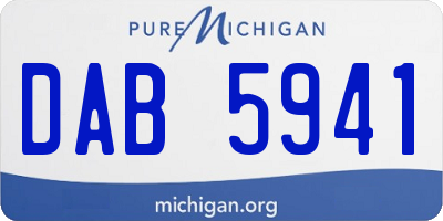 MI license plate DAB5941