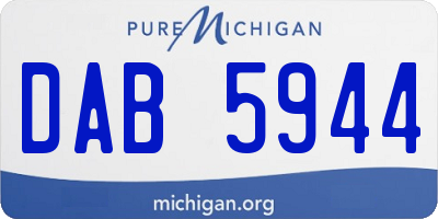 MI license plate DAB5944