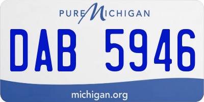 MI license plate DAB5946