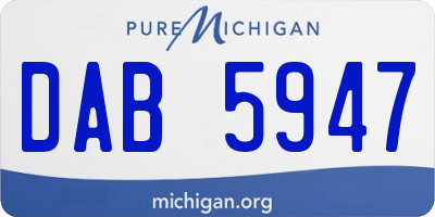 MI license plate DAB5947