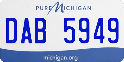 MI license plate DAB5949