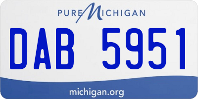 MI license plate DAB5951