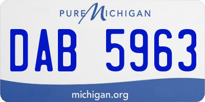 MI license plate DAB5963