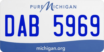 MI license plate DAB5969