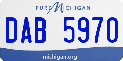 MI license plate DAB5970