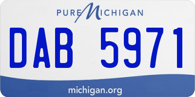 MI license plate DAB5971