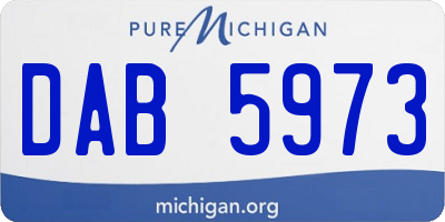 MI license plate DAB5973