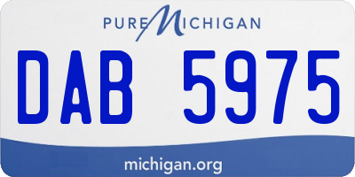 MI license plate DAB5975