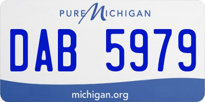 MI license plate DAB5979