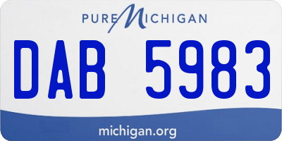 MI license plate DAB5983