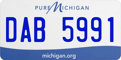 MI license plate DAB5991