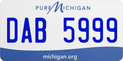 MI license plate DAB5999