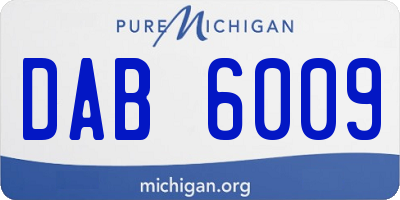 MI license plate DAB6009