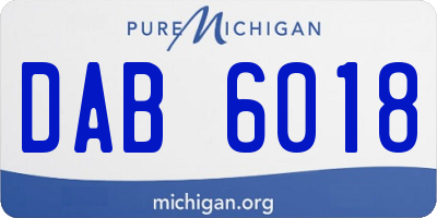 MI license plate DAB6018
