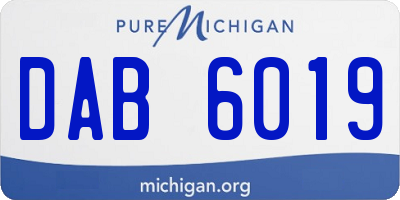 MI license plate DAB6019