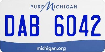 MI license plate DAB6042