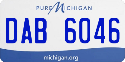 MI license plate DAB6046