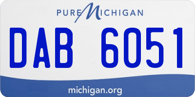 MI license plate DAB6051