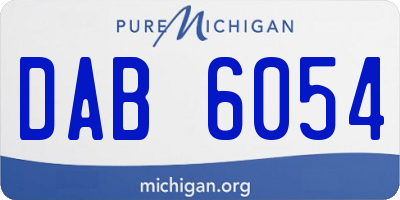 MI license plate DAB6054