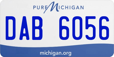 MI license plate DAB6056