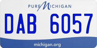 MI license plate DAB6057