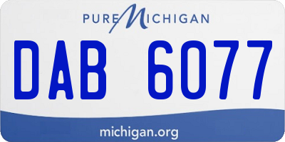 MI license plate DAB6077