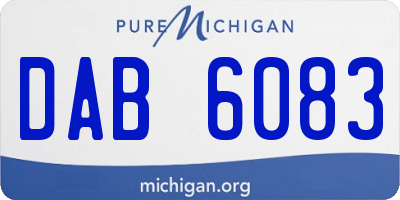 MI license plate DAB6083