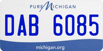 MI license plate DAB6085
