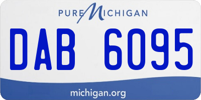 MI license plate DAB6095