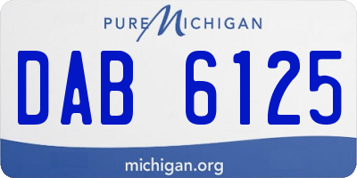 MI license plate DAB6125