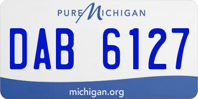 MI license plate DAB6127