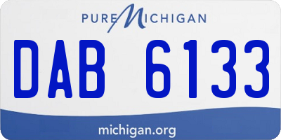 MI license plate DAB6133