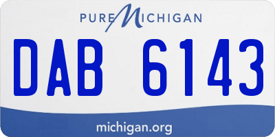 MI license plate DAB6143