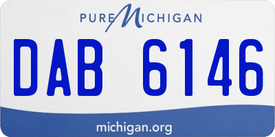 MI license plate DAB6146
