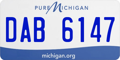 MI license plate DAB6147