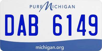 MI license plate DAB6149