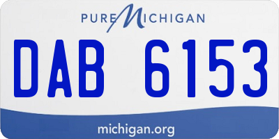MI license plate DAB6153