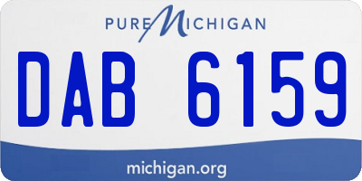 MI license plate DAB6159