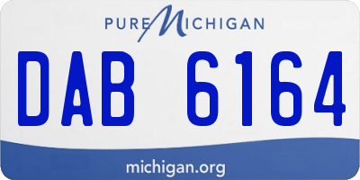 MI license plate DAB6164