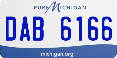 MI license plate DAB6166