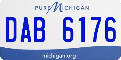 MI license plate DAB6176