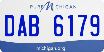 MI license plate DAB6179