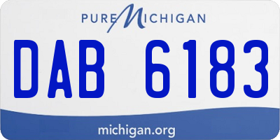 MI license plate DAB6183