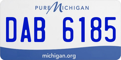 MI license plate DAB6185