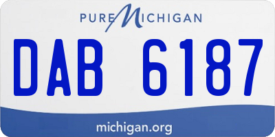 MI license plate DAB6187