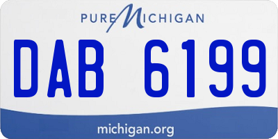 MI license plate DAB6199