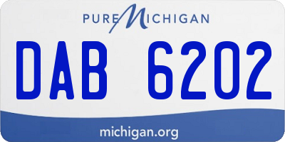 MI license plate DAB6202