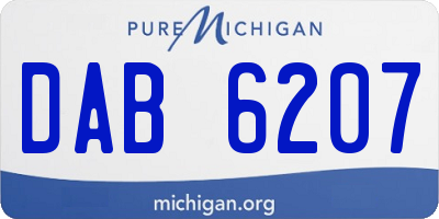 MI license plate DAB6207