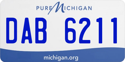 MI license plate DAB6211