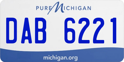 MI license plate DAB6221